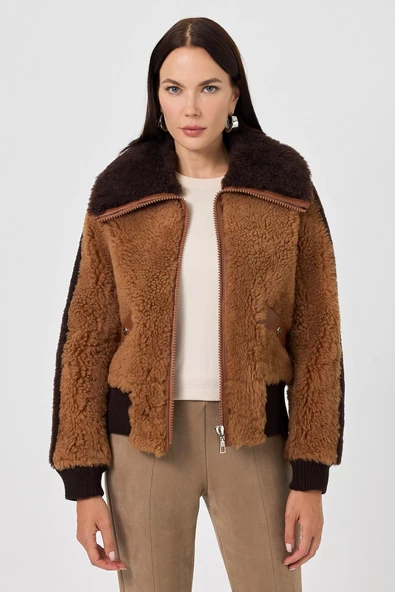 Karina Taba Tüylü Mont - 2