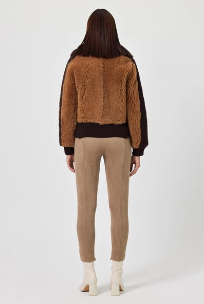 Karina Taba Tüylü Mont - 4