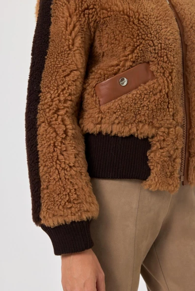 Karina Taba Tüylü Mont - 6