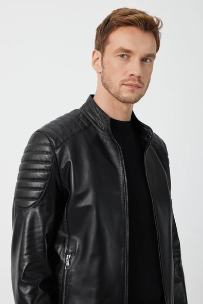 Caronte Siyah Deri Mont - 5