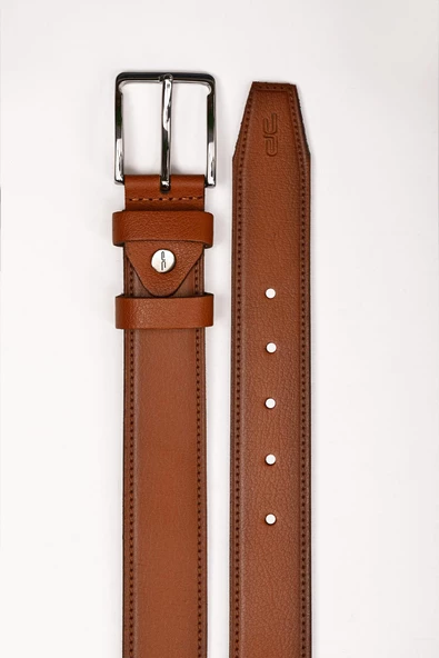 Erkek Hakiki (Gerçek) Klasik Deri Kemer Taba 112517 - 6