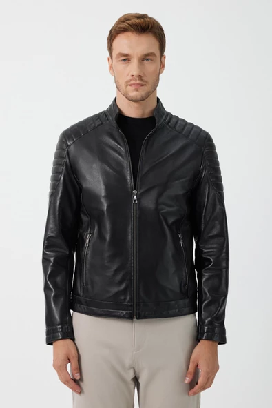 Caronte Siyah Deri Mont