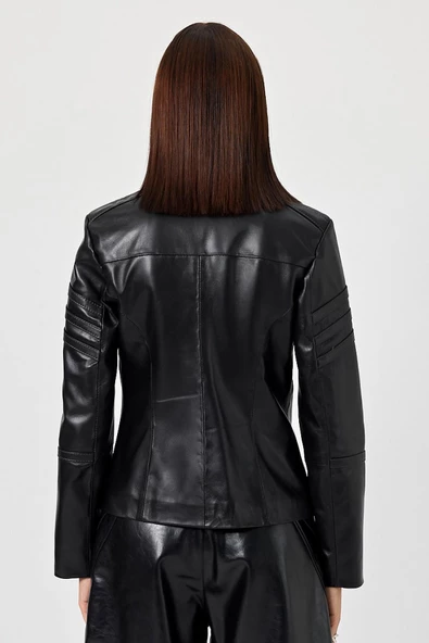 Raffaella Siyah Deri Mont - 4