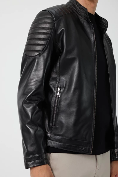 Caronte Siyah Deri Mont - 7