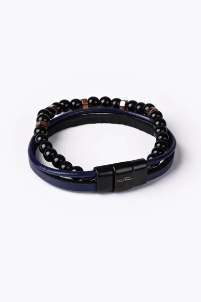 Hakiki (Gerçek) Deri Bileklik Lacivert 117543 - 2