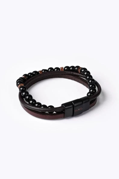 Hakiki (Gerçek) Deri Bileklik Kahverengi 117543 - 2