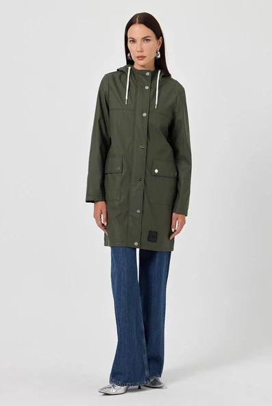 Renata Haki Yeşil Suni Yağmurluk - 3