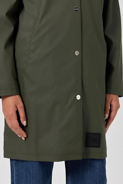 Ladonna Haki Yeşil Suni Yağmurluk - 5