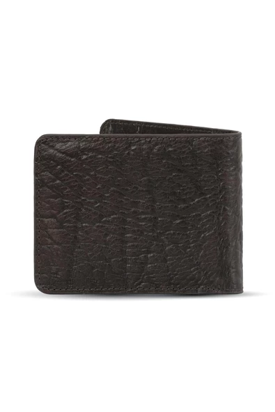 Erkek Hakiki (Gerçek) Desenli Deri Cüzdan Kahverengi 113536 - 2