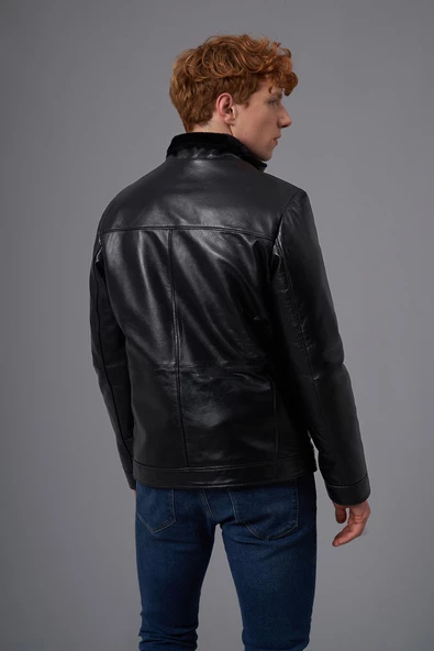 Tommaso Siyah Deri Mont - 5