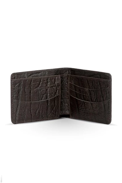 Erkek Hakiki (Gerçek) Desenli Deri Cüzdan Kahverengi 113536 - 3