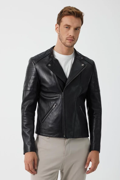 Paolo Siyah Deri Mont - 2