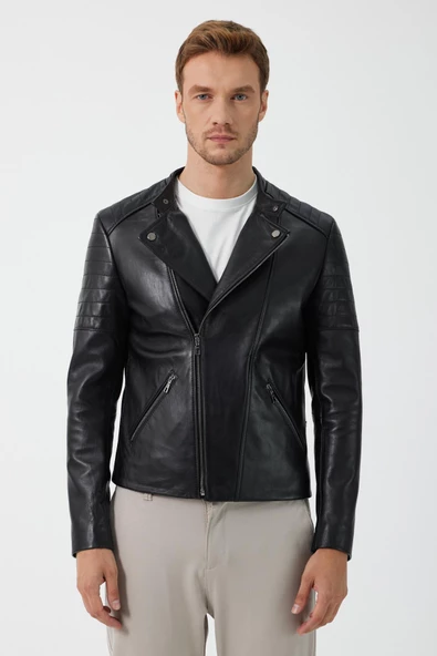 Paolo Siyah Deri Mont