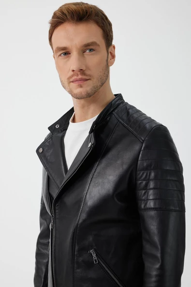 Paolo Siyah Deri Mont - 8