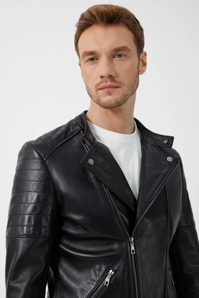 Paolo Siyah Deri Mont - 6