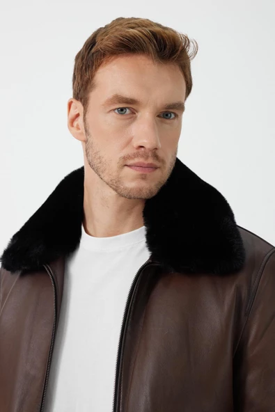 Delrick  Kahverengi Deri Mont - 5