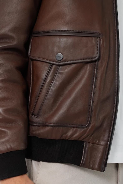 Delrick  Kahverengi Deri Mont - 6
