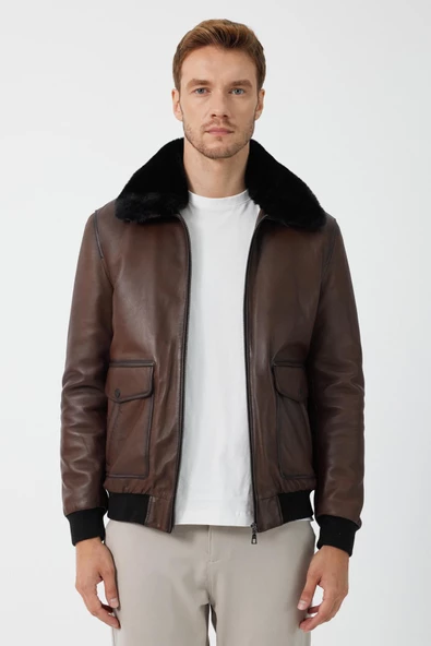 Delrick  Kahverengi Deri Mont - 2