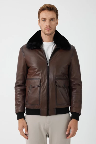 Delrick  Kahverengi Deri Mont