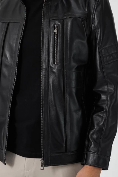 Tete Siyah Deri Mont - 8