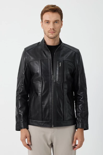 Tete Siyah Deri Mont