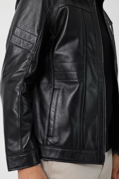 Tete Siyah Deri Mont - 6