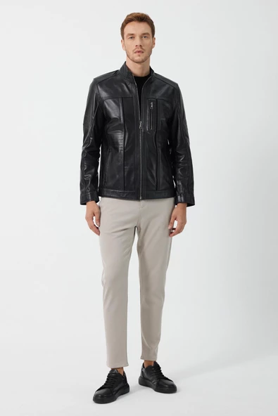 Tete Siyah Deri Mont - 3