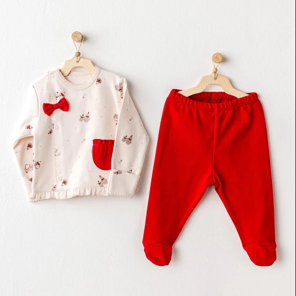 Kız Bebek Zıbın Takım 2'li Side Snap Set Penguin AC25345 ürün görseli