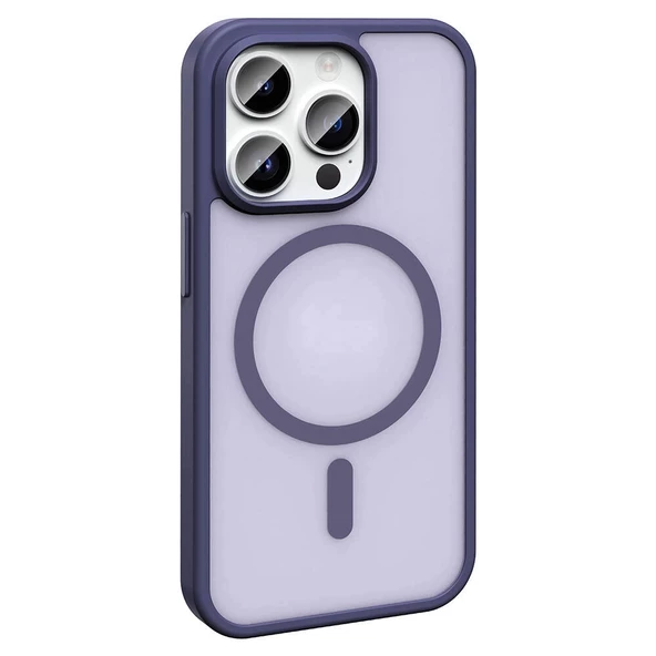 Apple iPhone 14 Pro Kılıf Magsafe Şarj Özellikli Mat Arka Yüzey Redclick Sio Kapak - Resim 2