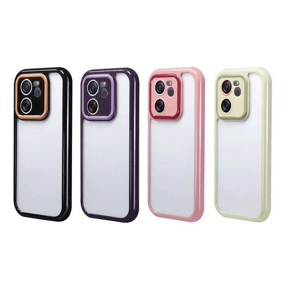 Xiaomi Mi 13T Pro Kılıf Kamera Korumalı Renkli Kenar ve Çerçeve Tasarımlı Redclick Vitamin Kapak - Resim 2