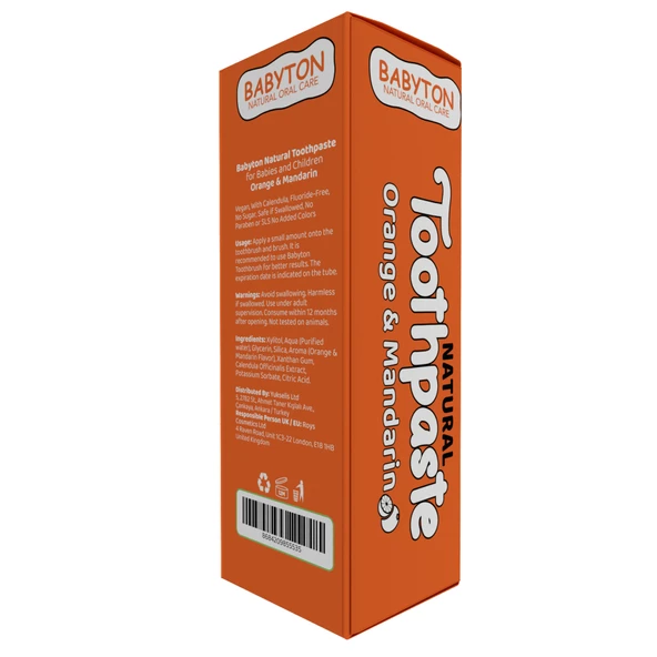 Babyton Doğal Portakal & Mandalina Diş Macunu Florürsüz 50 gr - 3