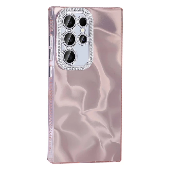 Galaxy S23 Ultra Kılıf Airbagli Parlak Taş Detay Tasarımlı Redclick Esila Kapak - Resim 2