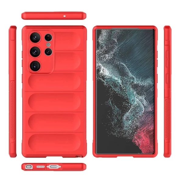 Galaxy S23 Ultra Kılıf Esnek TPU Oyuklu Arka Yüzey Tasarımlı Redclick Etnik Silikon Kapak - Resim 10