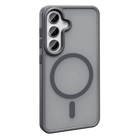 Galaxy S24 Plus Kılıf Magsafe Şarj Özellikli Mat Arka Yüzey Redclick Sio Kapak - Resim 11