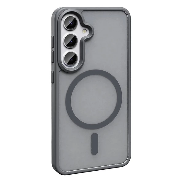 Galaxy S24 Kılıf Magsafe Şarj Özellikli Mat Arka Yüzey Redclick Sio Kapak - Resim 12