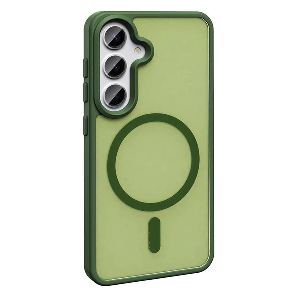 Galaxy S24 Kılıf Magsafe Şarj Özellikli Mat Arka Yüzey Redclick Sio Kapak - Resim 10