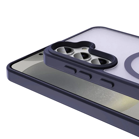 Galaxy S24 Kılıf Magsafe Şarj Özellikli Mat Arka Yüzey Redclick Sio Kapak - Resim 2