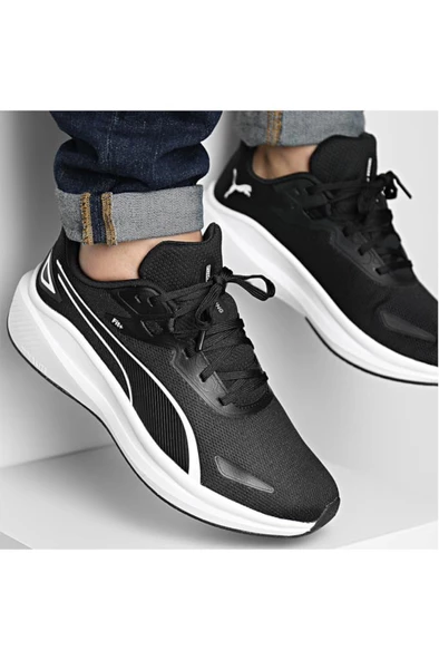 Puma Skyrocket Lite 379437 01 Unisex Yürüyüş ve Koşu Ayakkabısı Siyah Beyaz 36-45