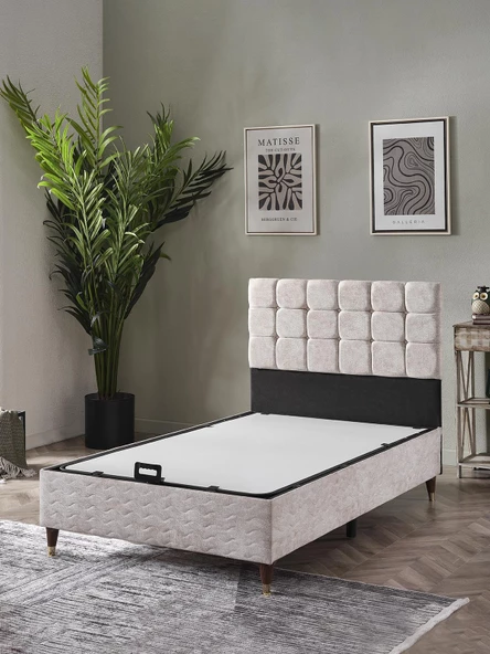 Beehanem 120x200 Bengü Baza Başlık Yatak Set - 2