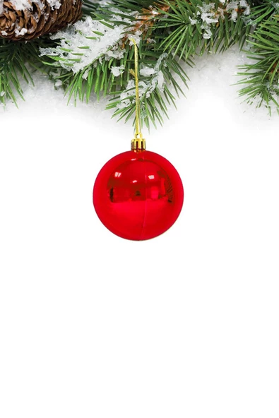 Yılbaşı Çam Ağacı Süsü Kırmızı Top 6 cm 6'lı - Resim 2