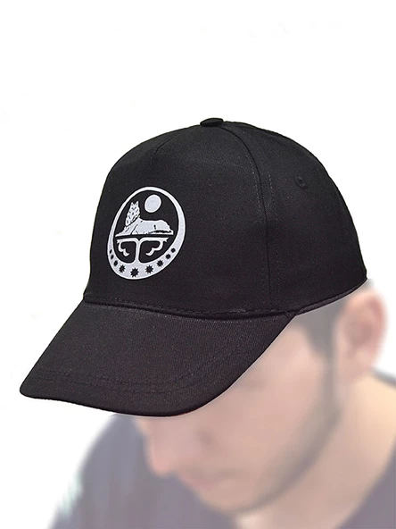 Çeçen Borz Logo Baskılı Siyah Şapka - 5
