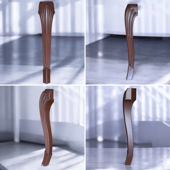 Sütun Masa Dresuar Ayağı 77 cm Plastik Ayak Ahşap Desenli Mutfak Yemek Masası Mobilya Ayakları - 7