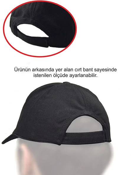 Kafkas Caucasian Kamalı Adam Baskılı Siyah Şapka - 4