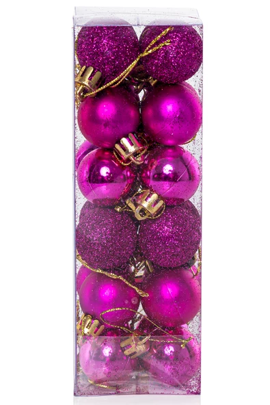 Yılbaşı Çam Ağacı Süsü Fuşya Top 3 cm 24'lü - Resim 2