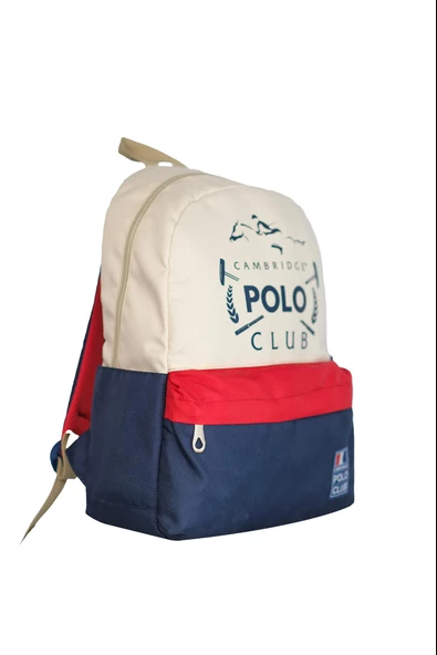 Çocuk Kol Saati Hediyeli Cambridge Polo Club Büyük Kapasiteli Çocuk Okul Çantası CPC.C3015 - 3