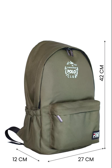 Çocuk Kol Saati Hediyeli Cambridge Polo Club Büyük Kapasiteli Çocuk Okul Çantası CPC.3022.C032 - 6
