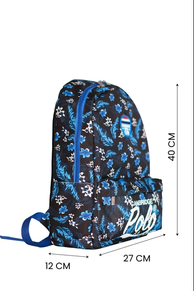 Çocuk Kol Saati Hediyeli Cambridge Polo Club Büyük Kapasiteli Çocuk Okul Çantası CPC.4022.C001 - 6