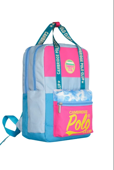 Çocuk Kol Saati Hediyeli Cambridge Polo Club Büyük Kapasiteli Çocuk Okul Çantası CPC.4039.C032 - 3