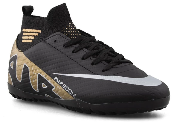 Laliga 565 Siyah Altın Rengi Çoraplı Haı Saha Ayakkabısı