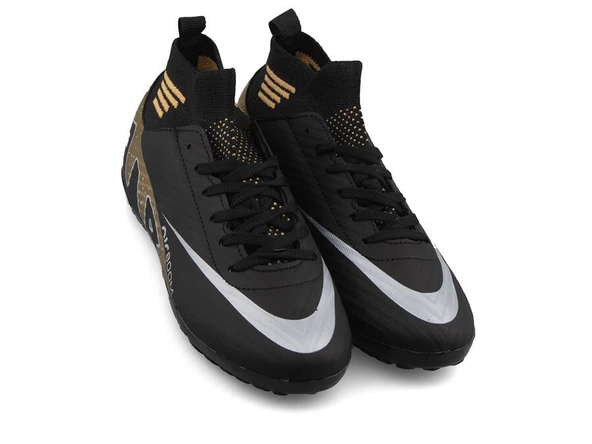Laliga 565 Siyah Altın Rengi Çoraplı Haı Saha Ayakkabısı - 4